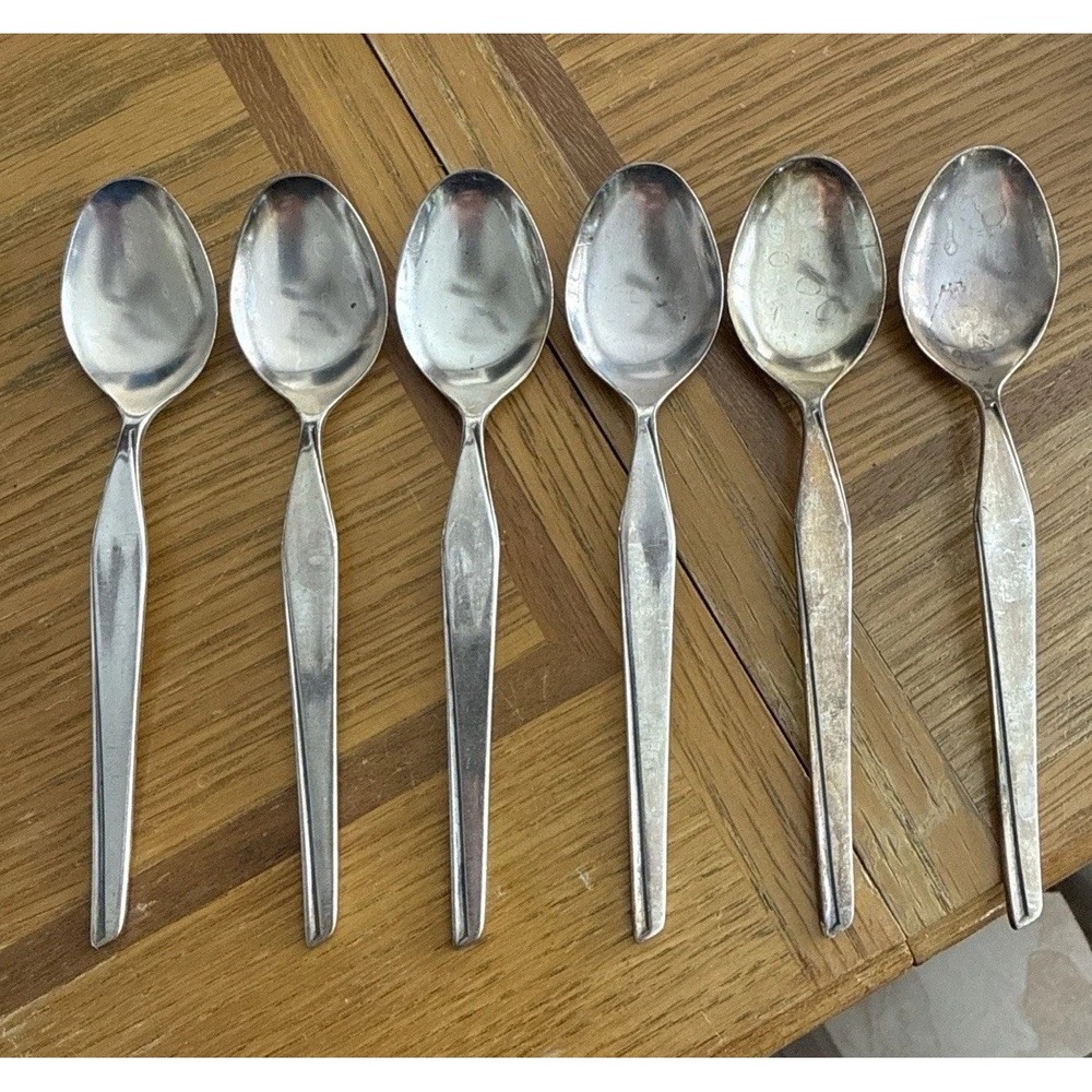 Auerhahn 90 German Silverplate Teaspoons Mid Century Set Of 6